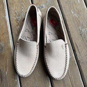 EUC Fluchos Premium Leather Cream Slip on Loafers in Men's 45 / US 12
